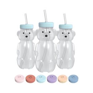 Honey Bear Straw Cup for Babies, 8-oz Honey Bear Cup with Lid, 3-Pack NEW